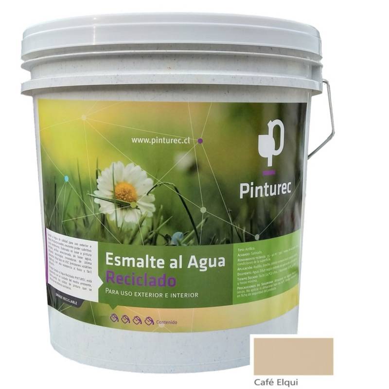 PINTUREC - Esmalte al Agua Pinturec Satinado Cafe Elqui 4G