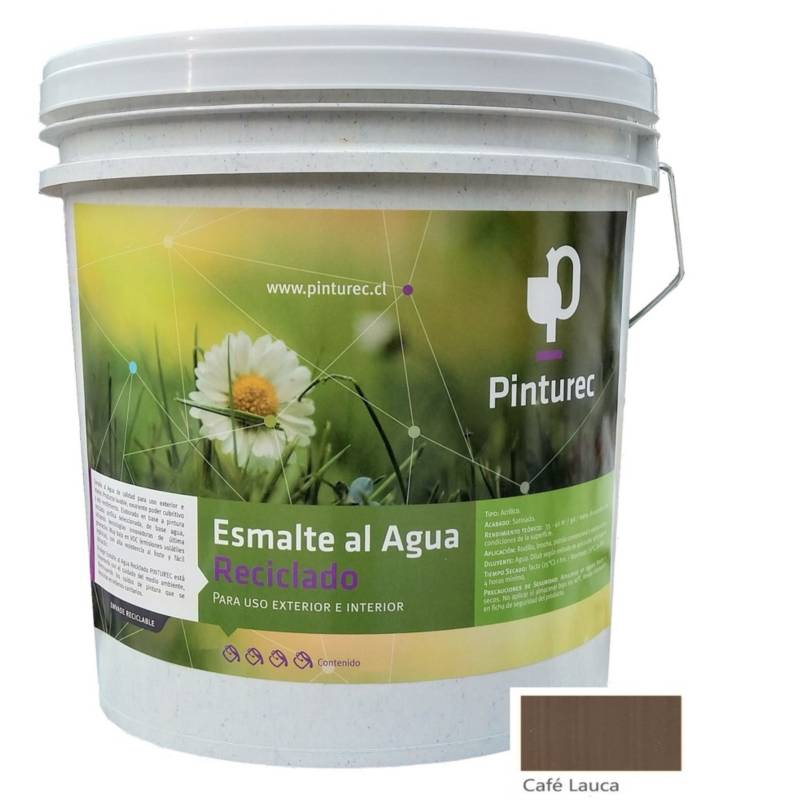 PINTUREC - Esmalte al Agua Pinturec Satinado Cafe Lauca 4G