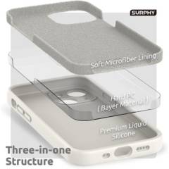 CELLBOX - Carcasa de Silicona con Protector de Cámara para iPhone 13 - Blanca…