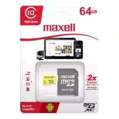 MAXELL - Tarjeta Memoria Micro SD XC 64GB Maxell