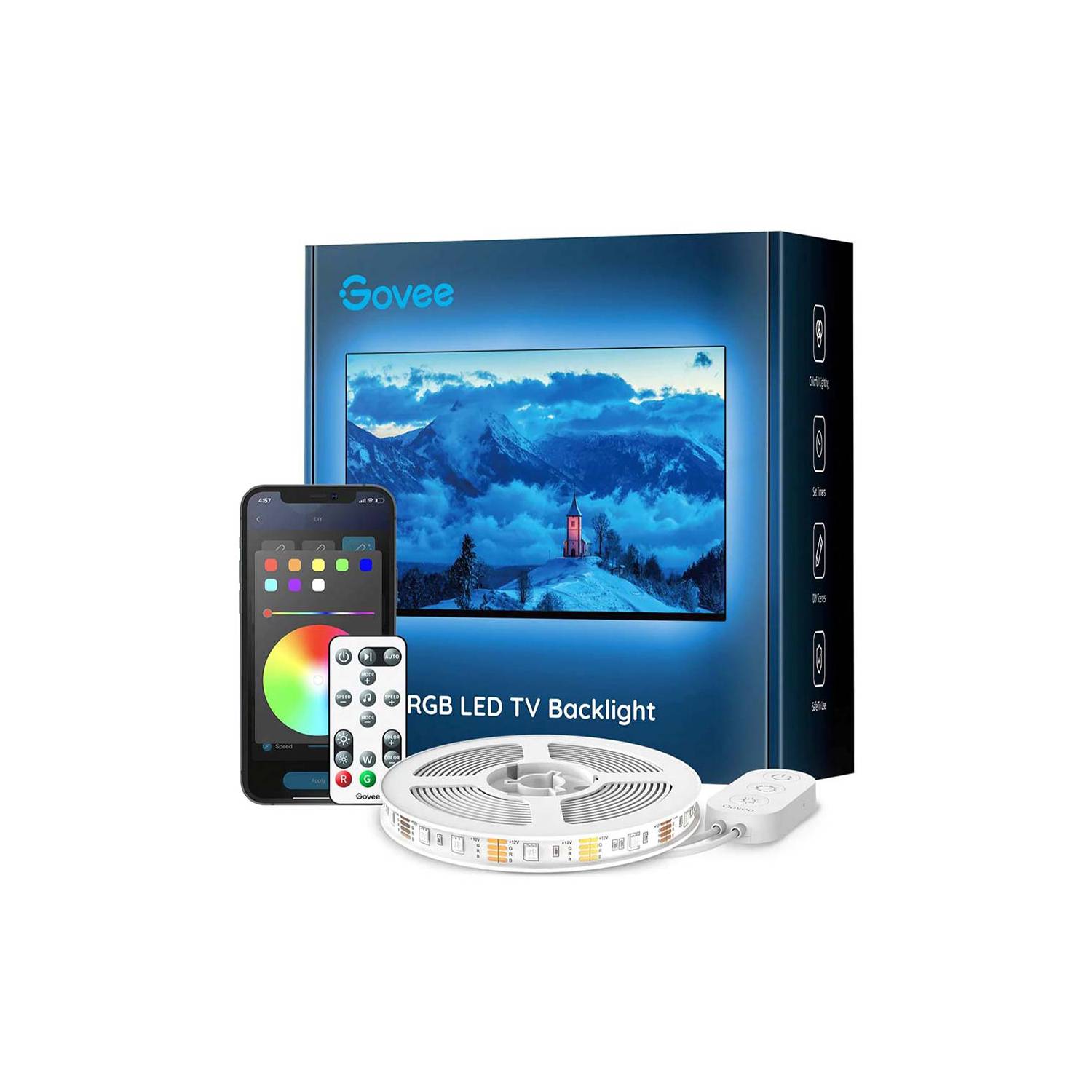 GOVEE Retroiluminación LED Bluetooth Govee RGB para TV
