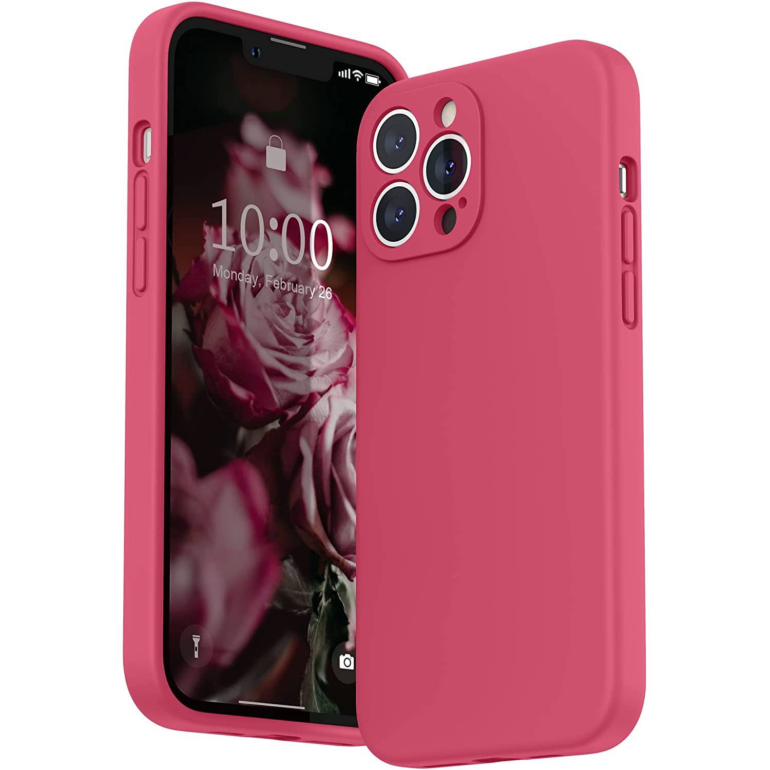 CELLBOX Carcasa de Silicona con Protector de Cámara para iPhone 13 Pro -  Rosa…