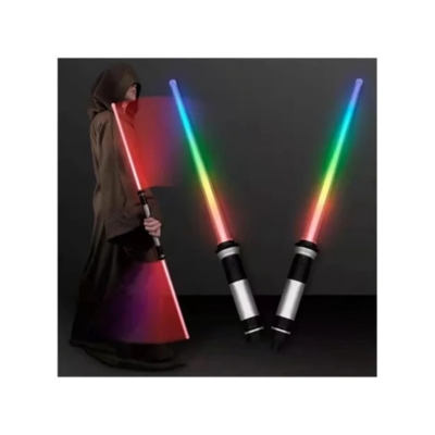 2×juguetes Star Wars Espada Láser Retráctil Jedi Con Luz Rgb