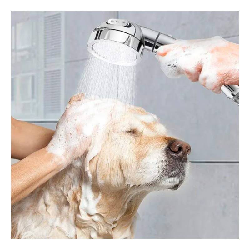GENERICO - Cabezal de Ducha con Ahorro Agua 3 Modos de Uso Ideal Para Mascotas