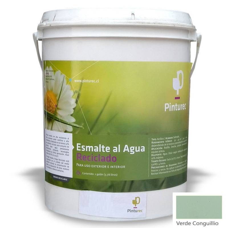 PINTUREC - Esmalte al Agua Pinturec Satinado Verde Conguillio 1G