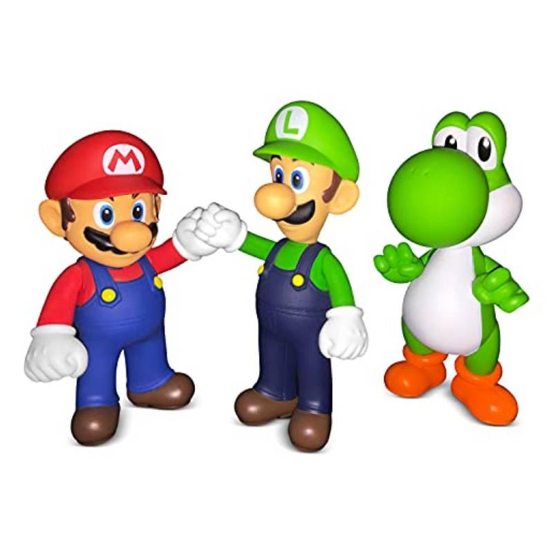 GENERICO Juguete Pack 4 Figuras De Accion Mario Bros Infantil