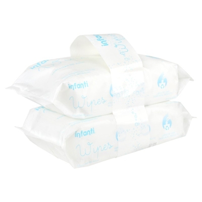 Pack de 3 toallitas húmedas 99.9% agua, 80 uds c/u, INFANS - INFANS