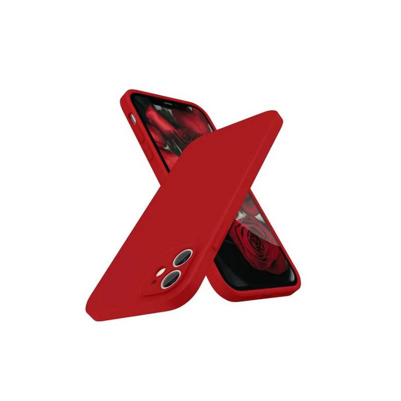 CELLBOX Carcasa Silicona con Protector Cámara para iPhone 13 Pro Max -  Roja…