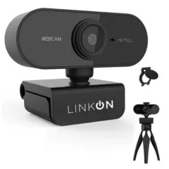 LINKON - Webcam Camara Web Fullhd 1080p Usb Microfono Tripode