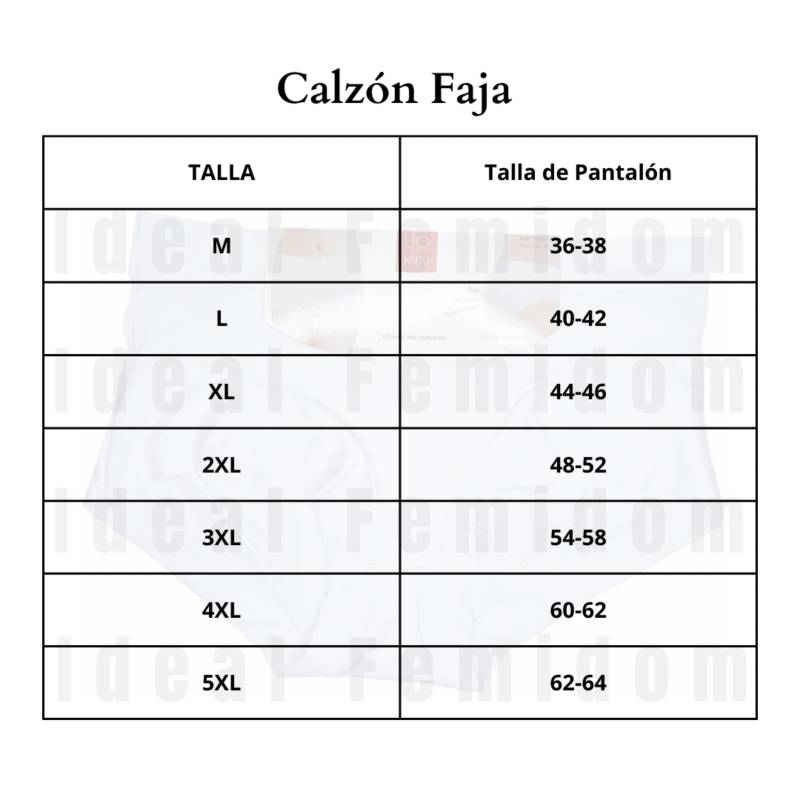 Calzon Faja Postparto Tiro Alto Talla 2XL/3XL