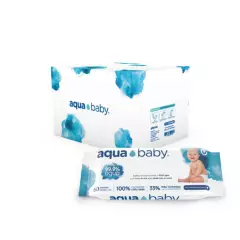 AQUA BABY - Caja 12 Toallitas Húmedas Aqua Baby 60 Unidades