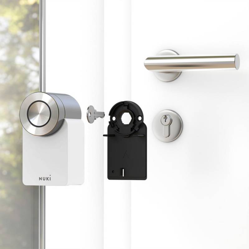 Nuki Smart Lock 3.0 Pro, cerradura inteligente con módulo wifi, cerradura  electrónica con batería Power Pack, cerradura digital automática, negro