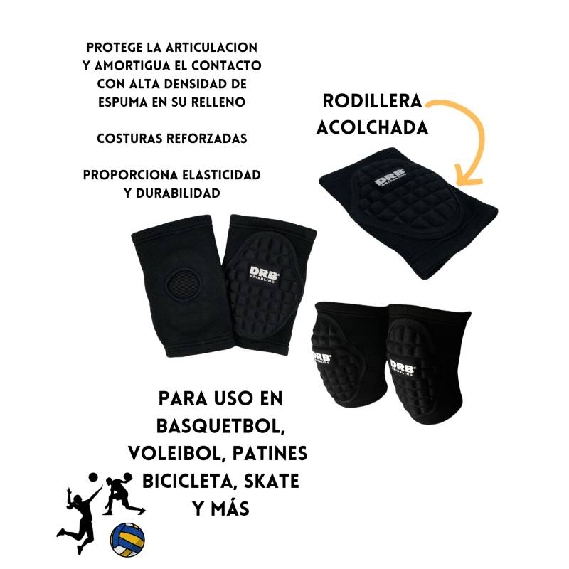 Rodilleras Voleibol Deportivas Drb Acolchada Alta Densidad