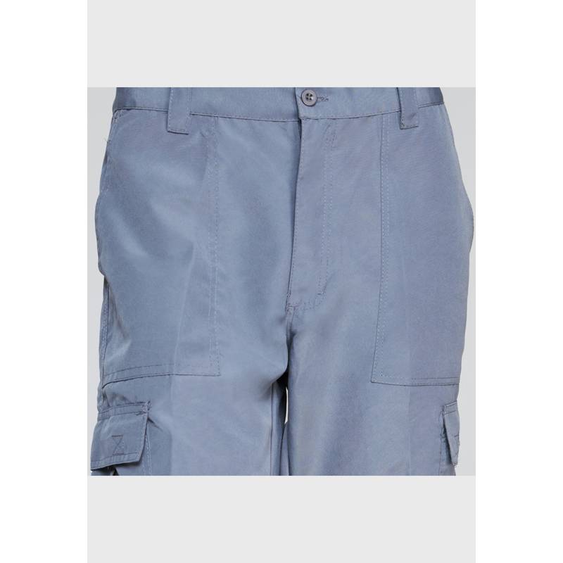 Pantalón de trabajo cargo multibolsillos, poplin azul marino talla m