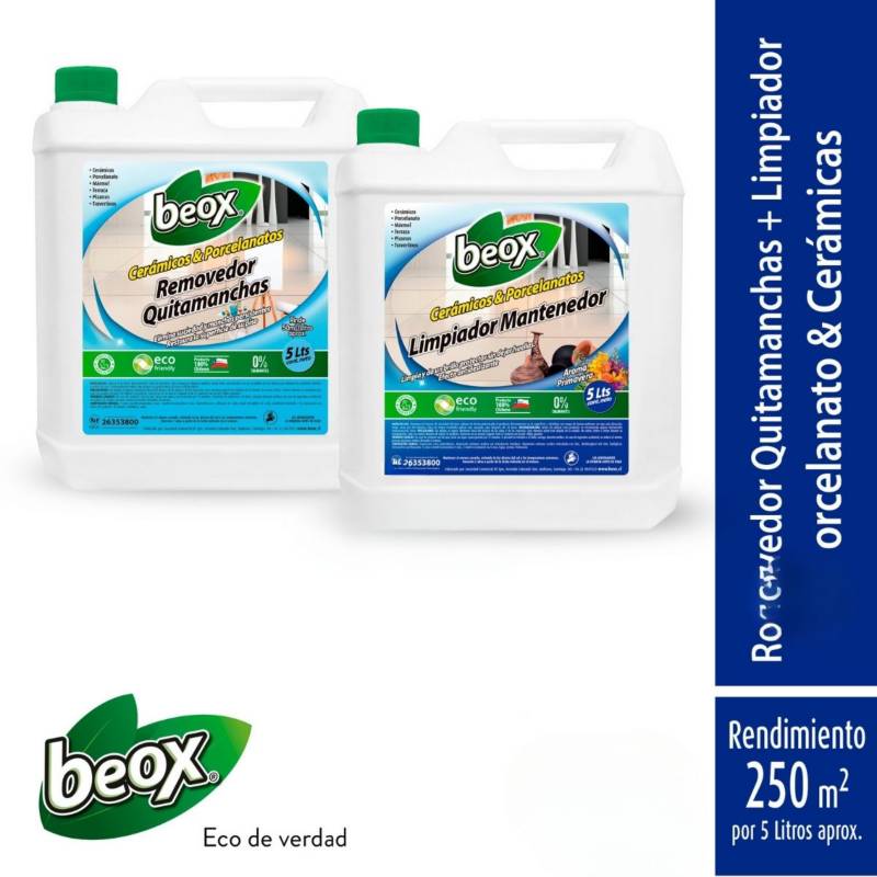 BEOX - Removedor y Limpiador Piso Ceramicas Porcelanato Beox® 5Litros