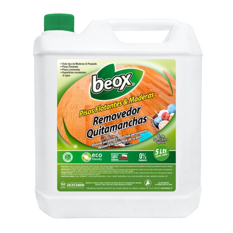 BEOX - Removedor Manchas Piso Flotante  Parquet Beox® 5lts
