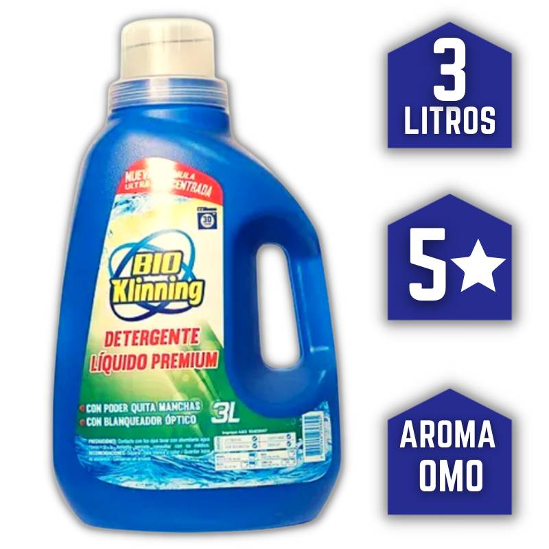 GENERICO - Detergente Concentrado Premium Líquido Bio Klinning 3 Litros