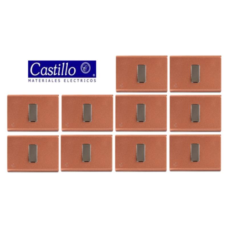 INDUSTRIA CASTILLO HNOS LTDA - Pack 10 un.Interruptor Simple  Embutido - Industria Castillo