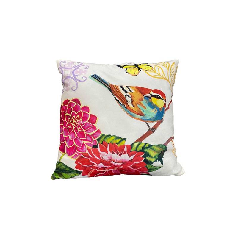 BORIA Cojín Pájaro Rojo 45x45 BORIA 