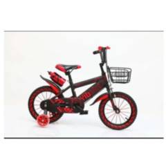 GENERICO - Bicicleta Para Niños Aro12 Con Rueda Aprendizaje Color Verde