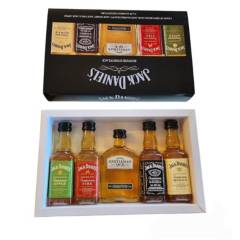JACK DANIELS - Colección 5 Miniaturas Whisky Jack Daniels 50 ml