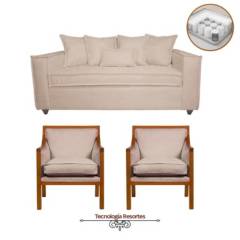 SITIAL HOME - Living Romeo 311 Sofá y Sillones tipo Sitial Color Beige