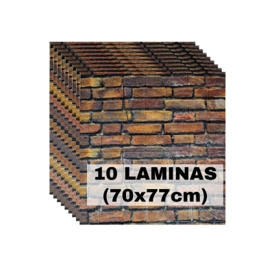 Láminas 3d Ladrillo Blanco 70x77 Pared Muralla Panel