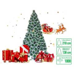 GENERICO - Arbol De Navidad Armable Nevado 210cm