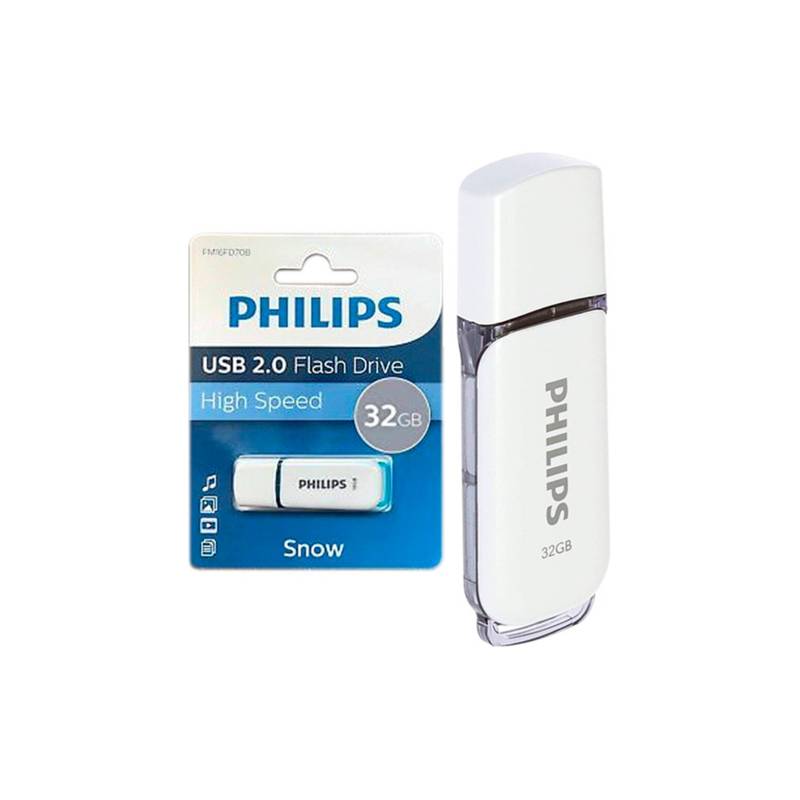 PHILIPS - Pendrive Philips Snow 32gb (Grey) 2.0 FM32FD70B/97 PHILIPS