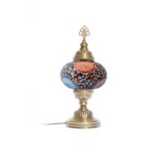TURKUAZ - Lámpara turca de mesa M remolinos multicolor