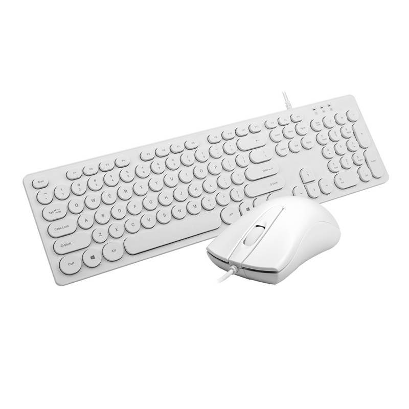 MLAB - Kit Teclado y Mouse Microlab Telecommuting Home Office Blanco…