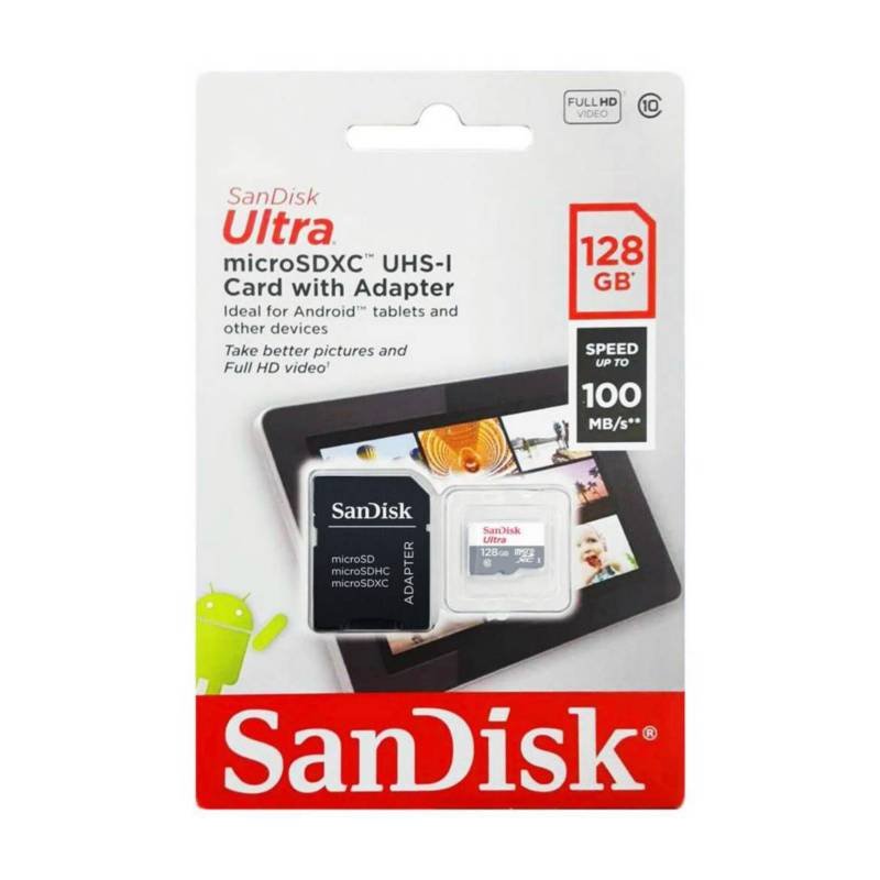 SANDISK - MEMORIA MicroSDXC UHS -l sandick ultra 128 gb