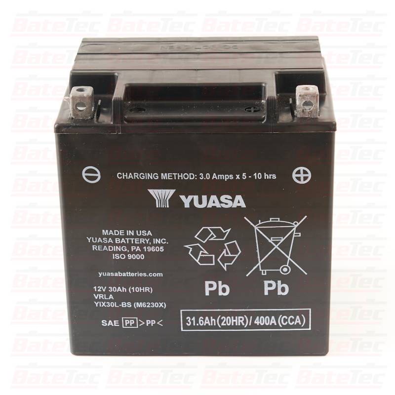 YUASA - Yuasa YIX30L-BS - 30 Ah Batería de moto - Larga duración - Tecnologia AGM