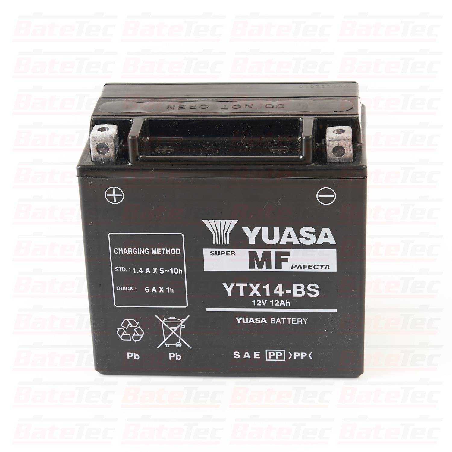 Yuasa YTX14-BS - 12 Ah Batería de moto - Larga duración - Tecnologia AGM  YUASA