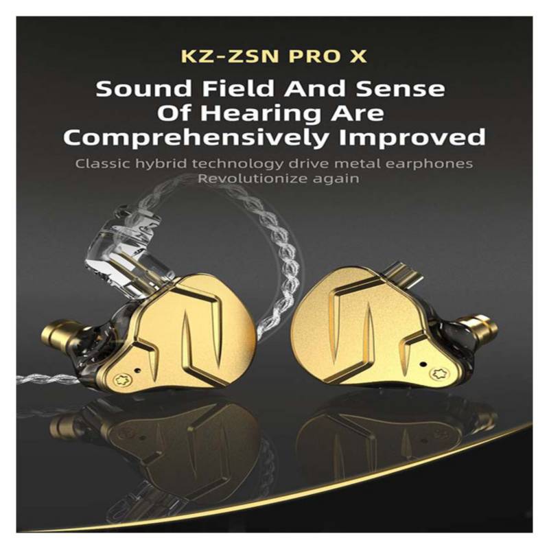 Audífonos kz zsn pro x originales in ear hibridos Negro Con Mic KZ