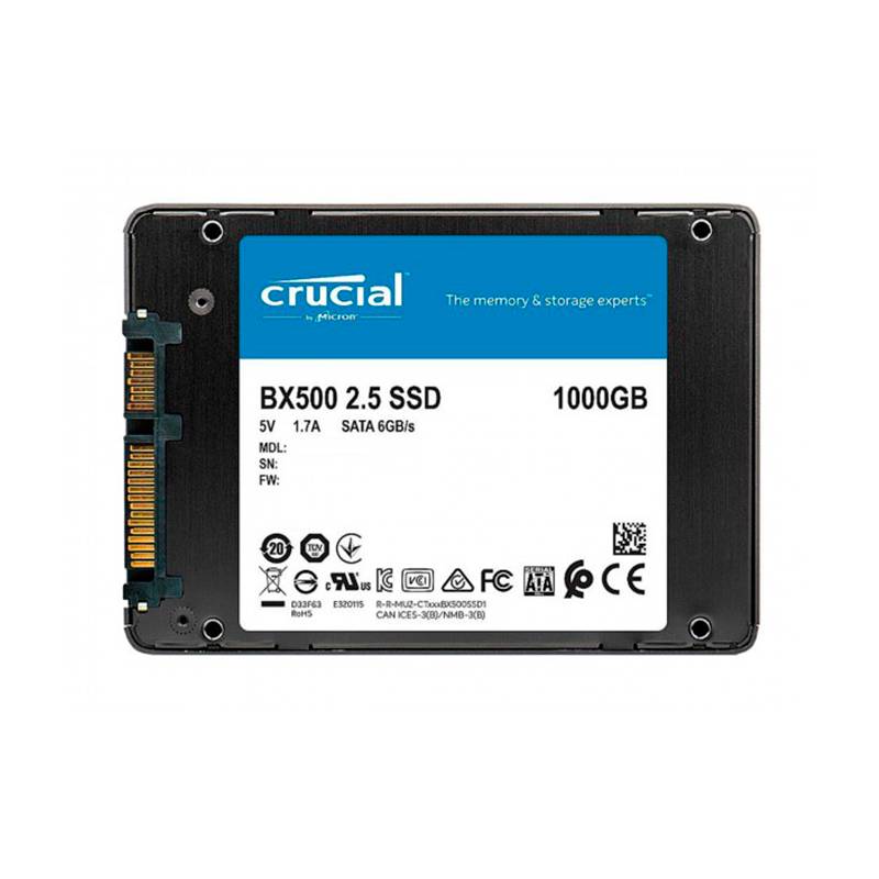Facilitar objetivo menos CRUCIAL Disco Sólido SSD Crucial bx500 1 TB 3d Nand Sata 2.5  CT1000BX500SSD1 | falabella.com