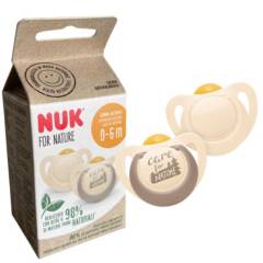 NUK - CHUPETE NUK LATEX FOR NATURE pack 2 Unid. (0-6 meses)