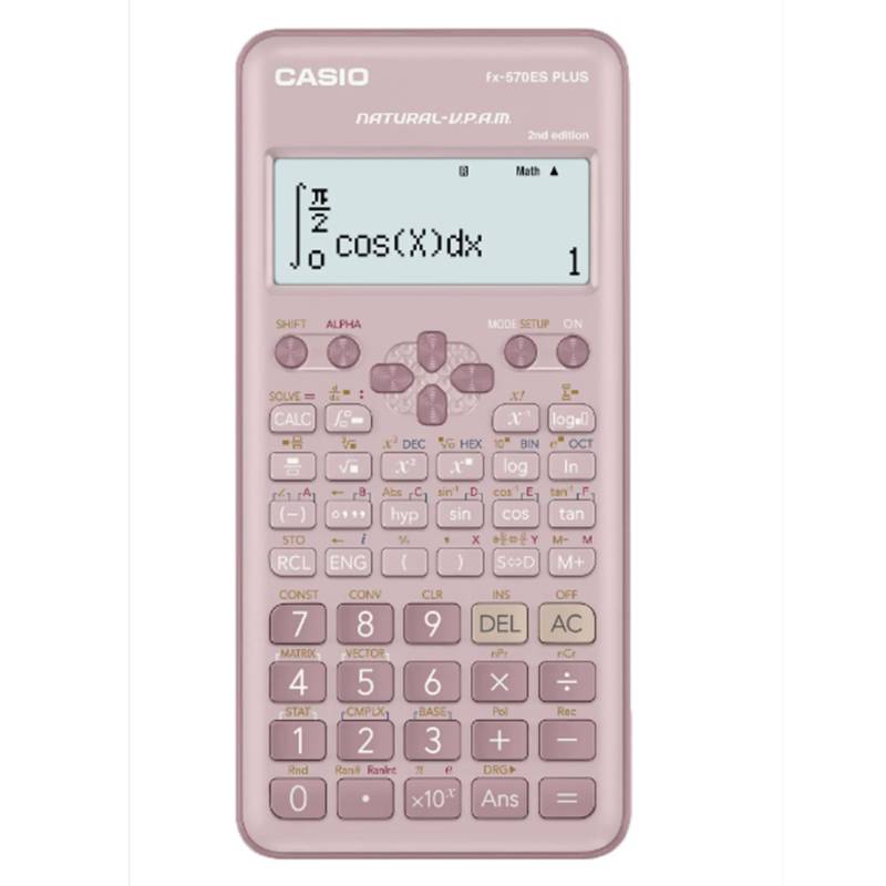 CASIO - Calculadora Científica Casio FX-570ES Plus-2PK 2da Gen. Rosa