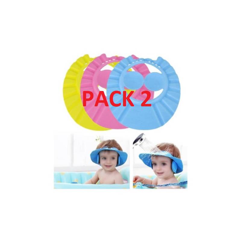 GENERICO Pack 2 Visera Baño Ducha Bebé Niños Con Protector Oído