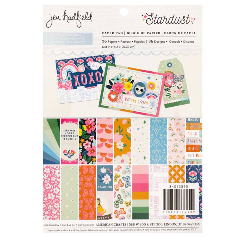 AMERICAN CRAFTS - Jen Hadfield - Stardust Collection - 6 x 8 Paper Pad