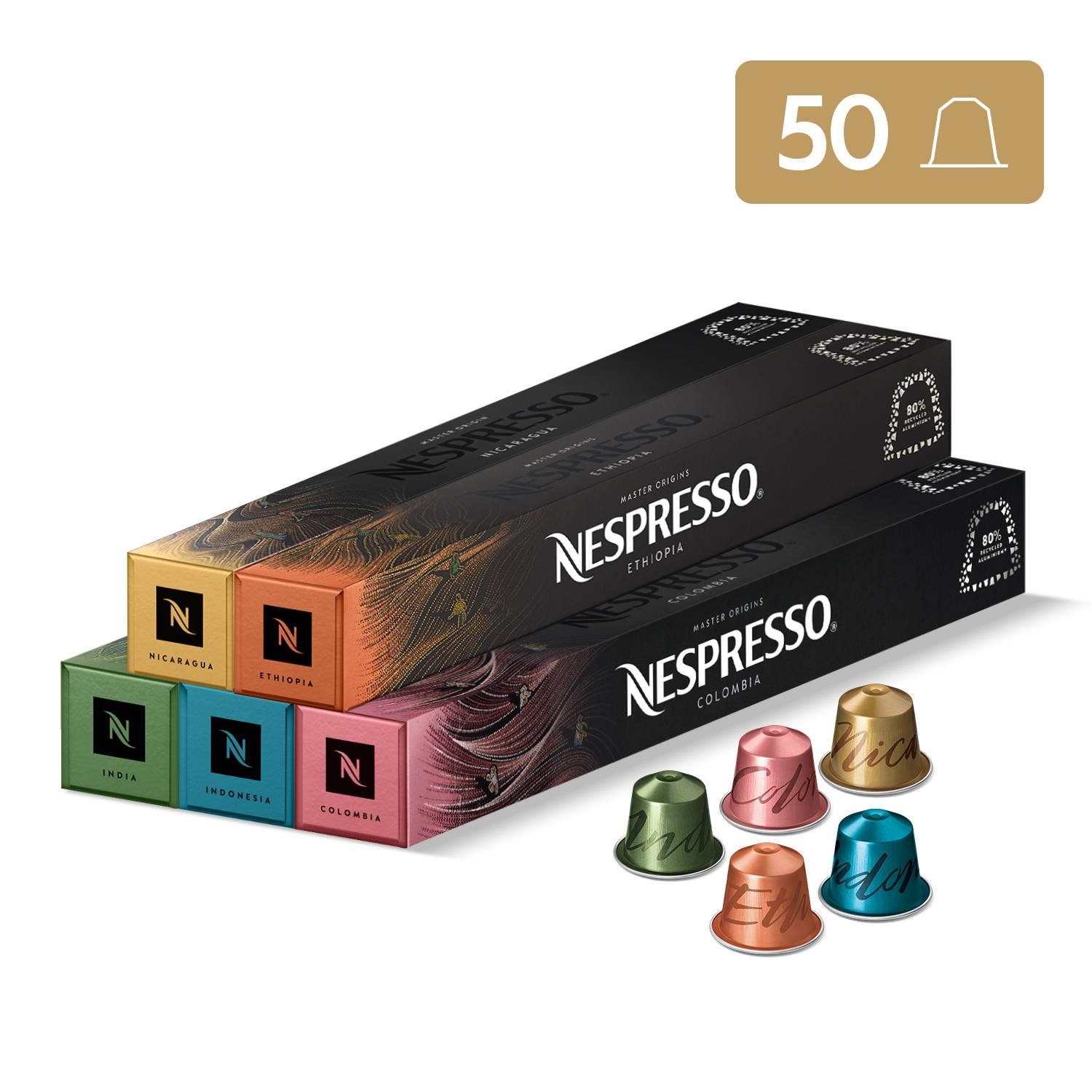 Nespresso Original Cápsulas de Café, 150 Unidades (Pack Discovery