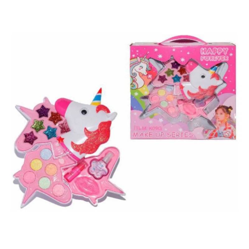 FLOWER SECRET set de maquillaje para niñas diseño unicornio 