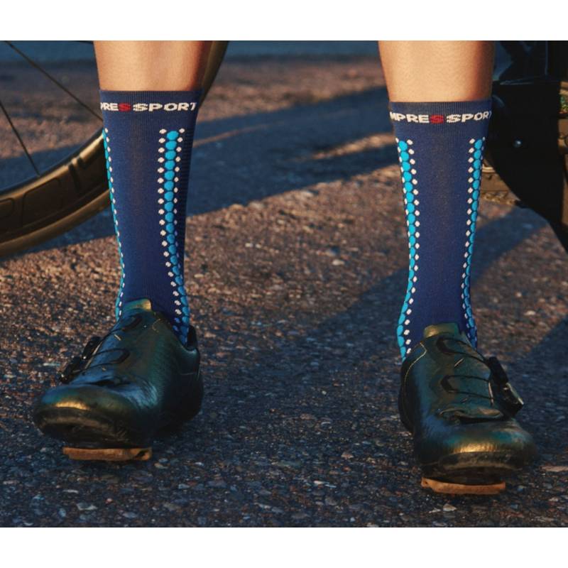 COMPRESSPORT Calcetines de ciclismo Pro Racing Socks v40 Bike SODALITEFLUO