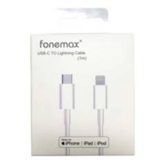 FONEMAX - Cable USB-C a Lightning Certificado MFI 1M White