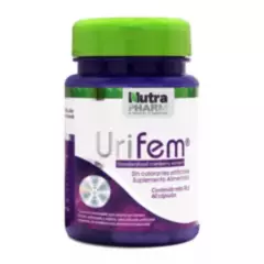 NUTRAPHARM - Urifem (Salud Urinaria) NutraPharm Cranberry + Vit C 60 Cápsulas