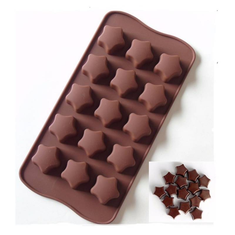 YIDING Molde silicona para fabricar chocolates diseño de estrellas