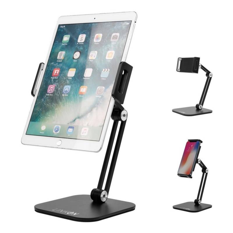 Soporte ajustable para teléfono móvil y tableta para mesa de escritorio