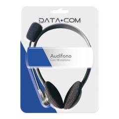 DATACOM - Audífono con Micrófono Jack 3.5 Negro Data