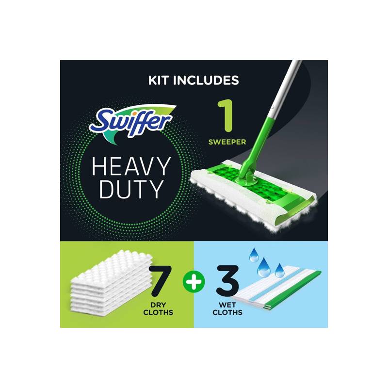 Mopa + 10 Repuestos (7 Secos, 3 Humedos) Swiffer