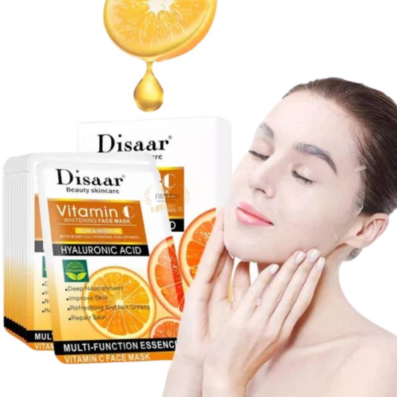 DISAAR - Mascarilla Facial De Vitamina C Hidratante 24 Und